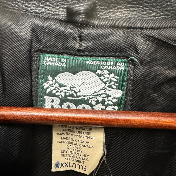 Vintage Roots Dark Leather Bomber Jacket - Picture 2 of 6